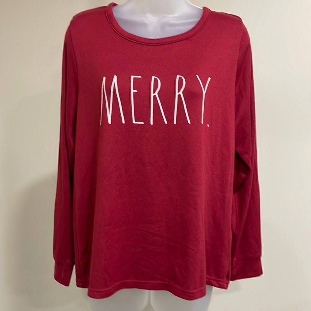 NWOT Rae Dunn “Merry” blouse. Size M medium 8/10